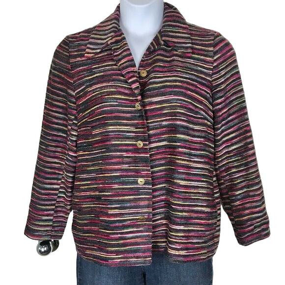 Alfred Dunner Textured Jewel Tone Jacket Blazer 10 - Picture 1 of 6